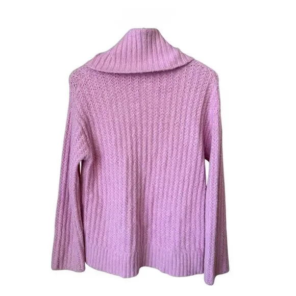 Anthropologie Maeve Pink Oversized Cowl-Neck Pullover Sweater Size S - Picture 7 of 13